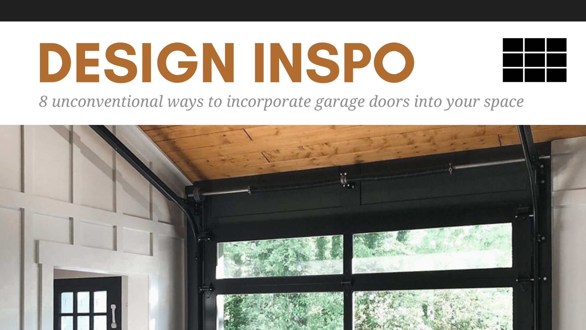 8 Unconventional Ways to Incorporate Garage Doors Into Your Space